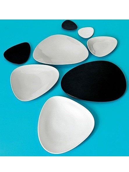 ALESSI Блюдце COLOMBINA, 12х14.5 см, меламин, арт. FM10/77 B, черное
