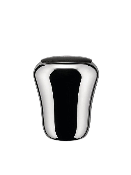 ALESSI Пуф/корзина для хранения BAB, нержавеющая сталь, деревянная крышка, SG74