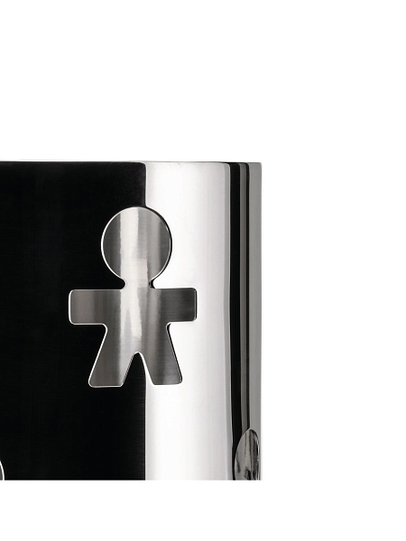 ALESSI Корзинка GIROTONDO, для закусок гриссини, универсальная дизайнерская емкость для хранения, нержавеющая сталь, AKK09