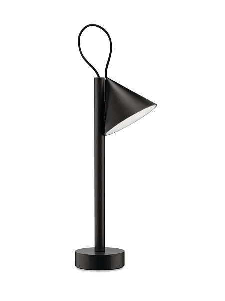 ALESSI Светильник настольный беспроводной TSUMIKI, черный, h 33.7 см, арт. ME01 B