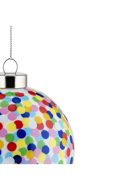 ALESSI Новогоднее Рождественское украшение шар ALESSI PROUST 01. Дизайнерская елочная игрушка стекло, 9см, ручная роспись, AM43 1