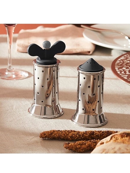 ALESSI Солонка MGSAL B, черная.