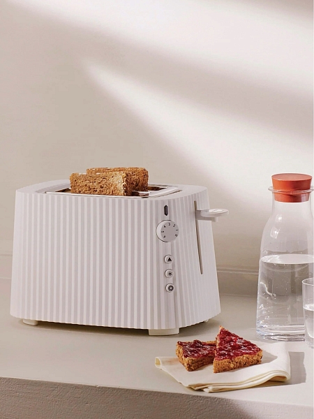 ALESSI Тостер PLISSE. Форма плиссе, MDL08 W, белый