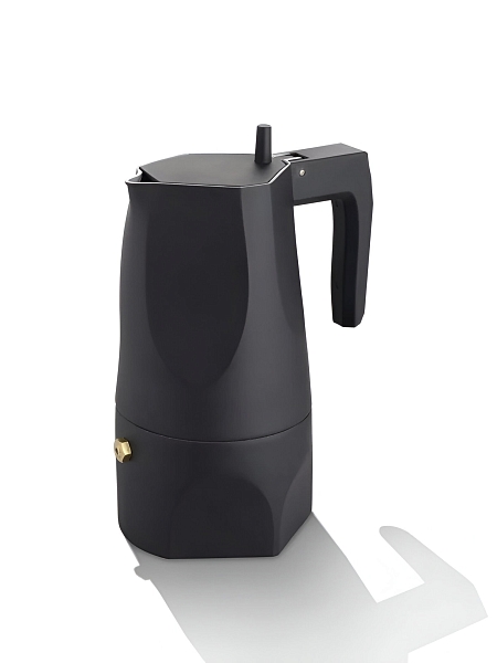 ALESSI Гейзерная кофеварка на 3 чашки Alessi Ossidiana MT18/3 B, черный