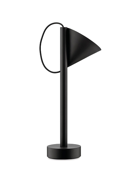 ALESSI Светильник настольный беспроводной TSUMIKI, черный, h 33.7 см, арт. ME01 B