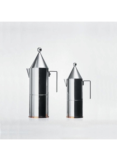ALESSI Гейзерная кофеварка на 3 чашки, 150 мл La CONICA, нержавеющая сталь, медь, арт. 90002/3