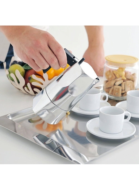 ALESSI Гейзерная кофеварка на 3 чашки Alessi Ossidiana MT18/3.