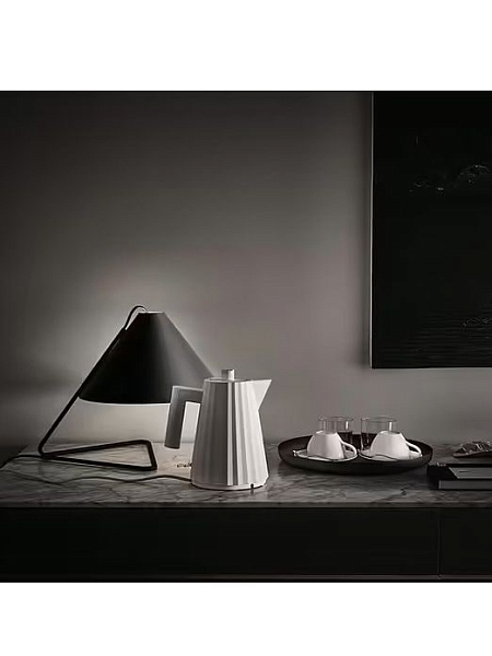 ALESSI Электрический дизайнерский чайник 1л PLISSE, форма плиссе, MDL06/1 W, белый