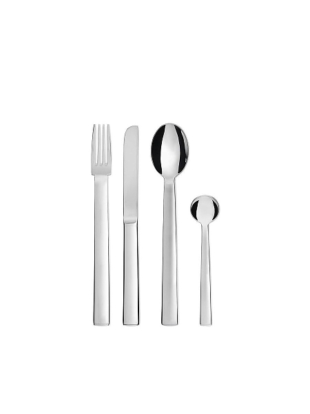 ALESSI Набор столовых приборов (24 пр) RUNDES MODELL, нержавеющая сталь, арт. JH01S24