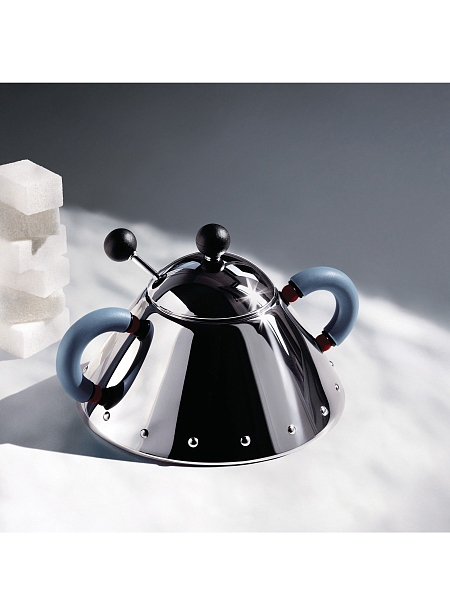 ALESSI Сахарница в комплекте с ложкой арт. 9097, нержавеющая сталь.