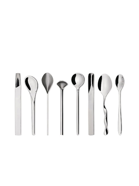 ALESSI Ложки кофейные набор 8 шт, IL CAFF, нержавеющая сталь, арт. MSPOONSET