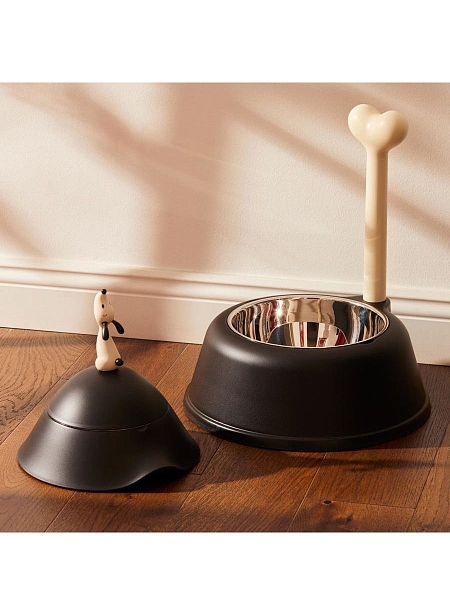 ALESSI Миска для собак LUPITA AMMI02 B, черная