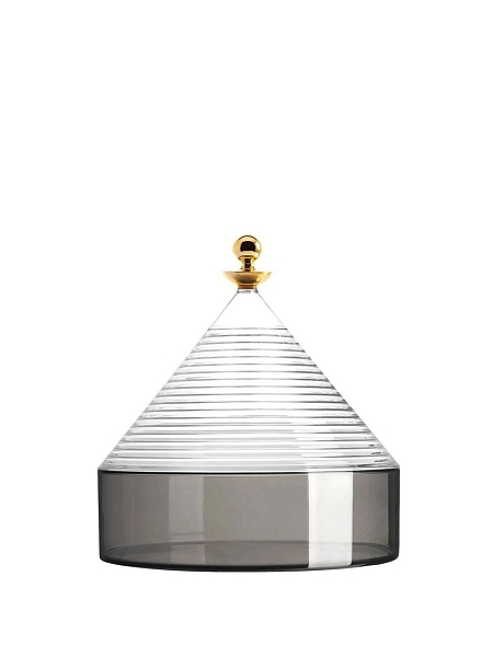KARTELL Контейнер с крышкой/емкость для хранения TRULLO, 1550/CF, прозрачный + дымчатый.
