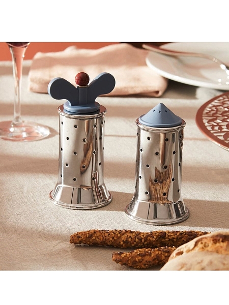 ALESSI Солонка MGSAL, голубая.
