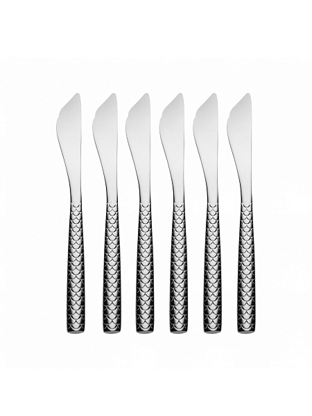 ALESSI Ножи рыбные COLOMBINA FISH, набор 6 шт., нержавеющая сталь, премиум качество, FM23/18