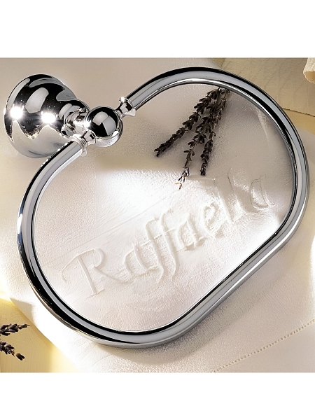 INDA Держатель полотенец для ванной 23см, RAFFAELLA, настенный, в форме кольца, хром, классический дизайн, металл, A32160CR21