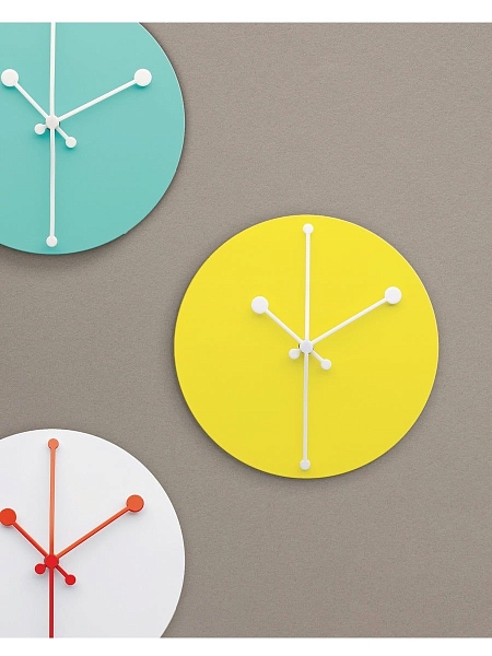 ALESSI Настенные часы DOTTY CLOCK, арт. ABI11 LAZ, бирюзовые