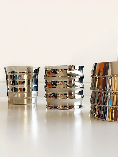 ALESSI Стакан h 8,9 см DERVISCI, для воды, для виски, для коктейлей и других напитков, нержавеющая сталь, арт. ITM22