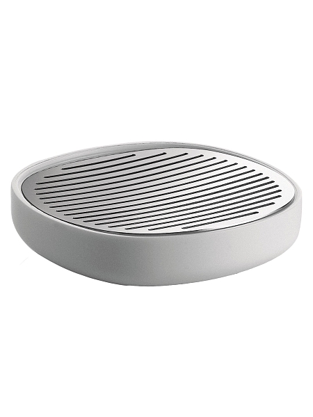 ALESSI Мыльница настольная BIRILLO, нержавеющая сталь, пластик PMMA, арт. PL04 W