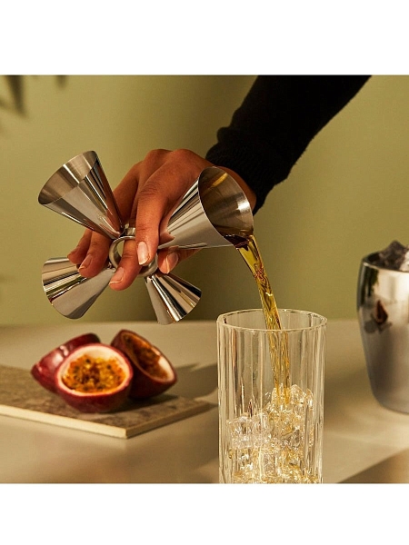 ALESSI Шейкер, ситечко и мерка для коктейлей TENDING BOX, GIA26SET, нержавеющая сталь.