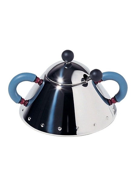 ALESSI Сахарница в комплекте с ложкой арт. 9097, нержавеющая сталь.