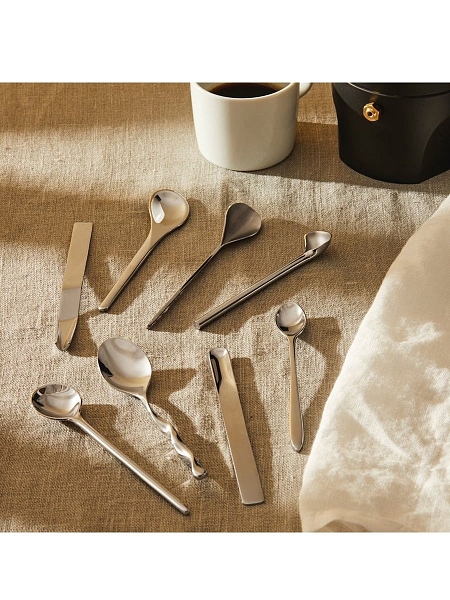 ALESSI Ложки кофейные набор 8 шт, IL CAFF, нержавеющая сталь, арт. MSPOONSET