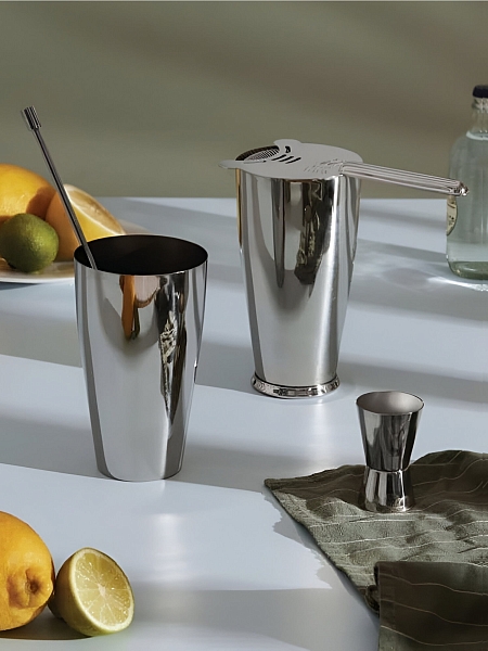 ALESSI Шейкер барный бостон, для коктейлей BOSTON 5050 I, нержавеющая сталь.