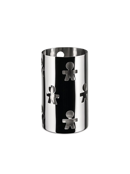 ALESSI Корзинка GIROTONDO, для закусок гриссини, универсальная дизайнерская емкость для хранения, нержавеющая сталь, AKK09