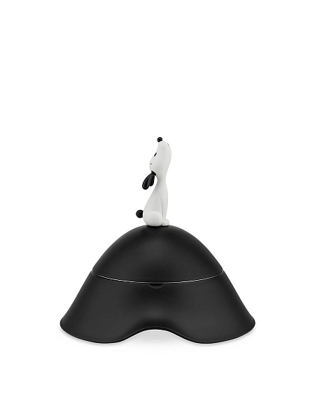 ALESSI Миска для собаки LULA, нержавеющая сталь, термопластик, арт. AMMI19 B, черная