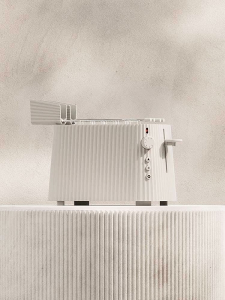 ALESSI Тостер PLISSE. Форма плиссе, MDL08 W, белый