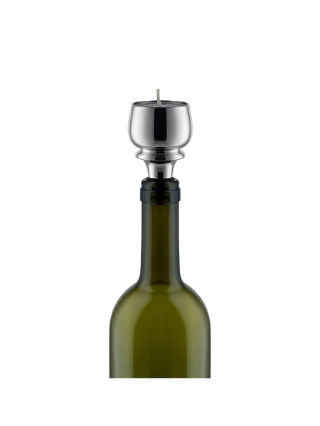 ALESSI Пробка для бутылки с подсвечником SMACK, MW66, нержавеющая сталь.