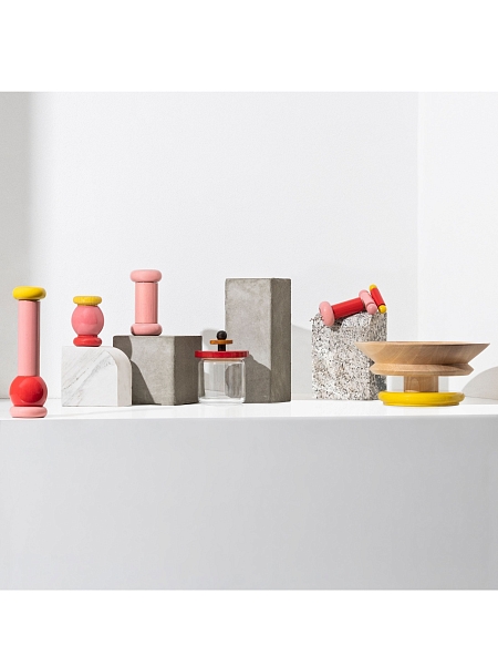 ALESSI Мельница для перца, соли и специй ALESSI Механическая, деревянная, премиум качество, ES19 2, розовый