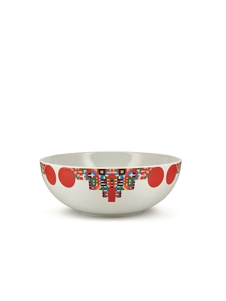 ALESSI Салатник фарфоровый большой, 25 см HOLYHEDRICS, Рождественский декор, для сервировки и подачи, ESA11