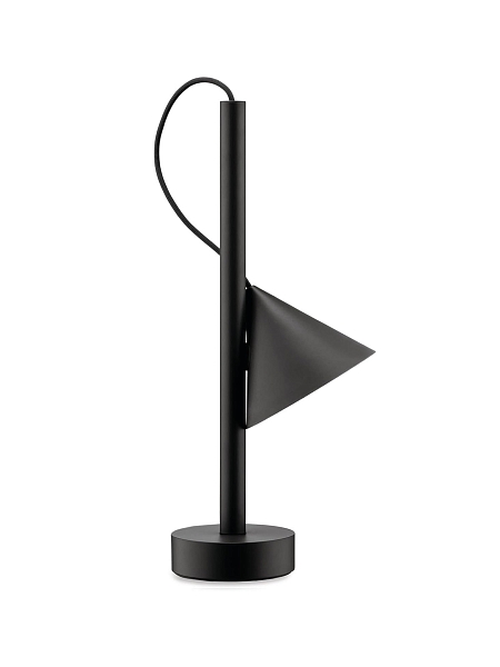ALESSI Светильник настольный беспроводной TSUMIKI, черный, h 33.7 см, арт. ME01 B