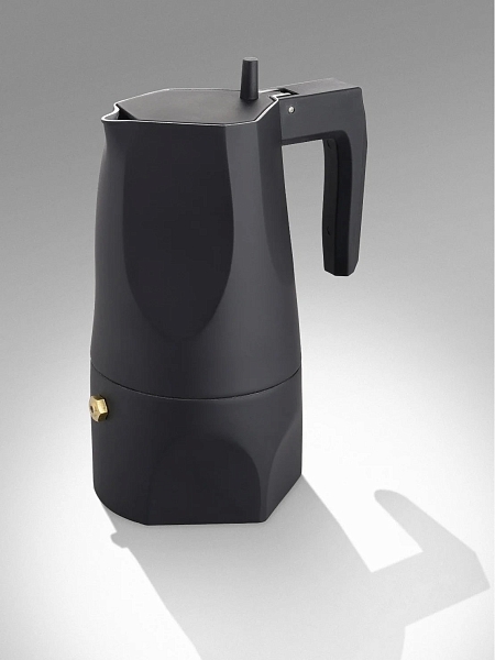 ALESSI Гейзерная кофеварка на 3 чашки Alessi Ossidiana MT18/3 B, черный