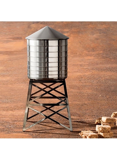 ALESSI Емкость для хранения Water Tower, DL02 B (нержавеющая сталь/черный)