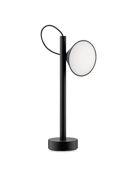 ALESSI Светильник настольный беспроводной TSUMIKI, черный, h 33.7 см, арт. ME01 B