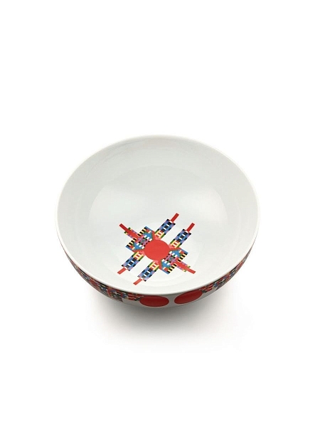 ALESSI Салатник фарфоровый большой, 25 см HOLYHEDRICS, Рождественский декор, для сервировки и подачи, ESA11