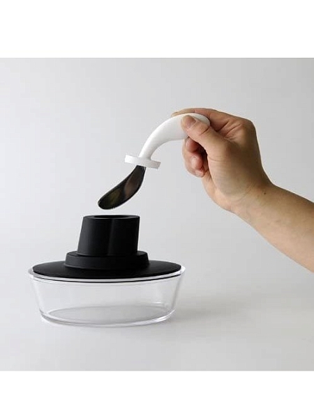 ALESSI Масленка SHIP SHAPE ASG13 B, черная