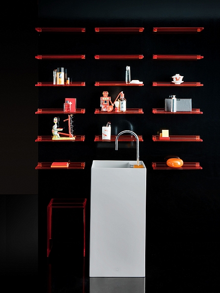 KARTELL Полка для ванной 45х4х15 см SHELFISH, 9920/B4, прозрачный.