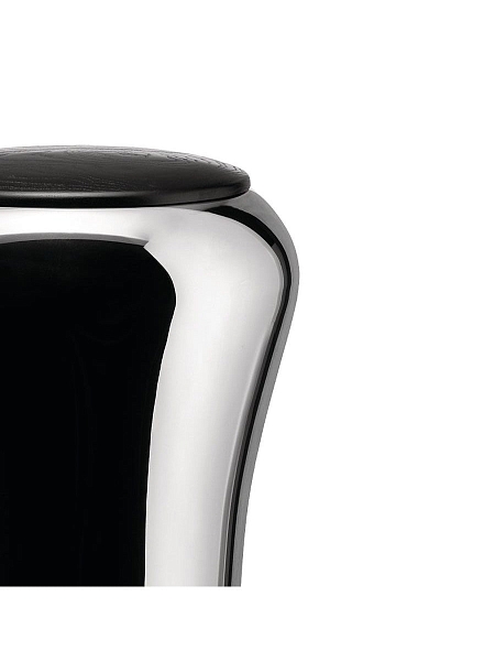 ALESSI Пуф/корзина для хранения BAB, нержавеющая сталь, деревянная крышка, SG74