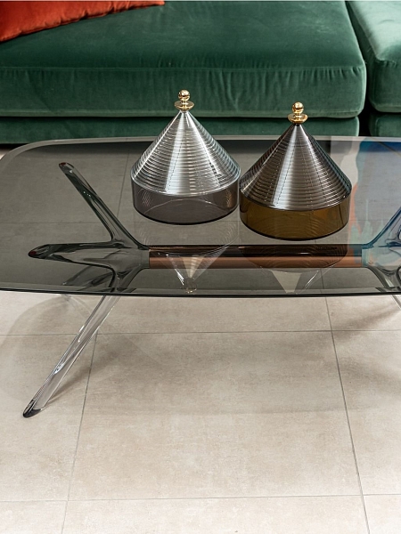 KARTELL Контейнер с крышкой/емкость для хранения TRULLO, 1550/CF, прозрачный + дымчатый.