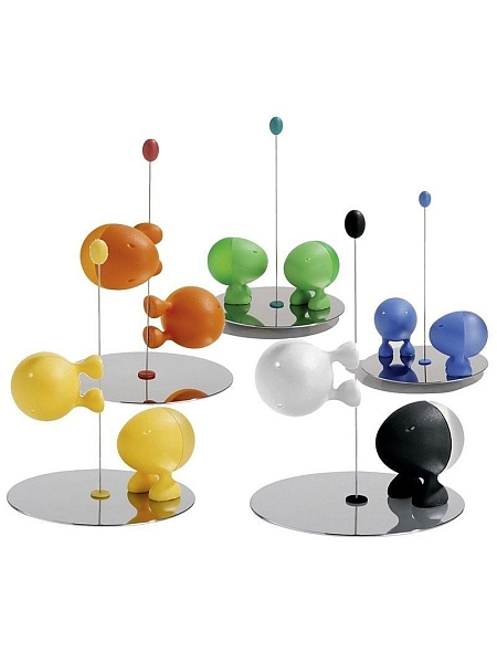 ALESSI Солонка и перечница LILLIPUT, дизайнерский набор, ASG02 BW