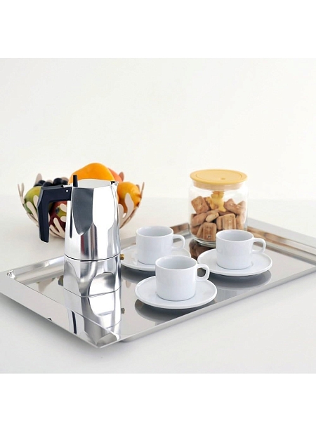 ALESSI Гейзерная кофеварка на 3 чашки Alessi Ossidiana MT18/3.