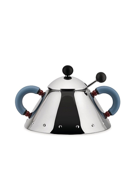 ALESSI Сахарница в комплекте с ложкой арт. 9097, нержавеющая сталь.