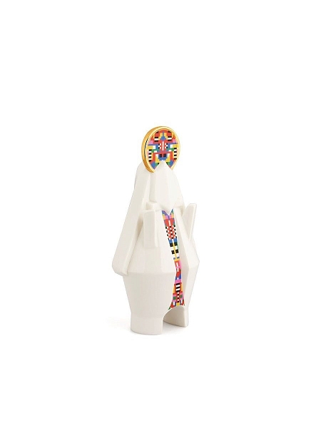 ALESSI Новогоднее Рождественское украшение HOLYHEDRICS, 02 MADONNA, фарфоровая фигурка Мадонна, 17 см, ручная роспись,ESA05 2