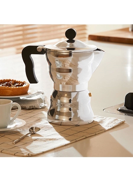 ALESSI Гейзерная кофеварка Moka, 150 мл, на 3 чашки, арт. AAM33/3