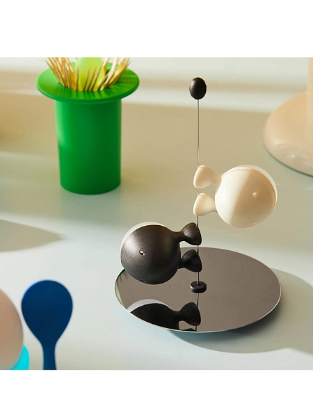 ALESSI Солонка и перечница LILLIPUT, дизайнерский набор, ASG02 BW