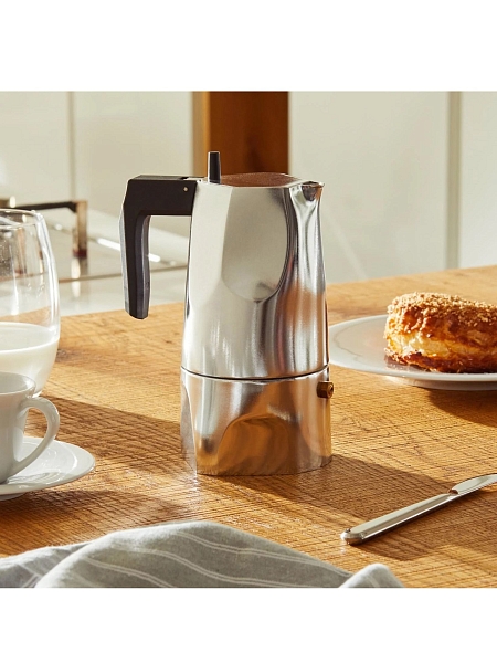 ALESSI Гейзерная кофеварка на 3 чашки Alessi Ossidiana MT18/3.