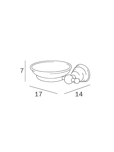INDA Мыльница настенная RAFFAELLA, A32110CR21, хром/матовое стекло, классический дизайн, металл